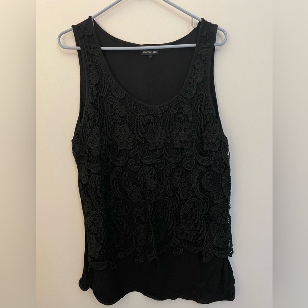 Plus Size Addition Elle Black Blouse